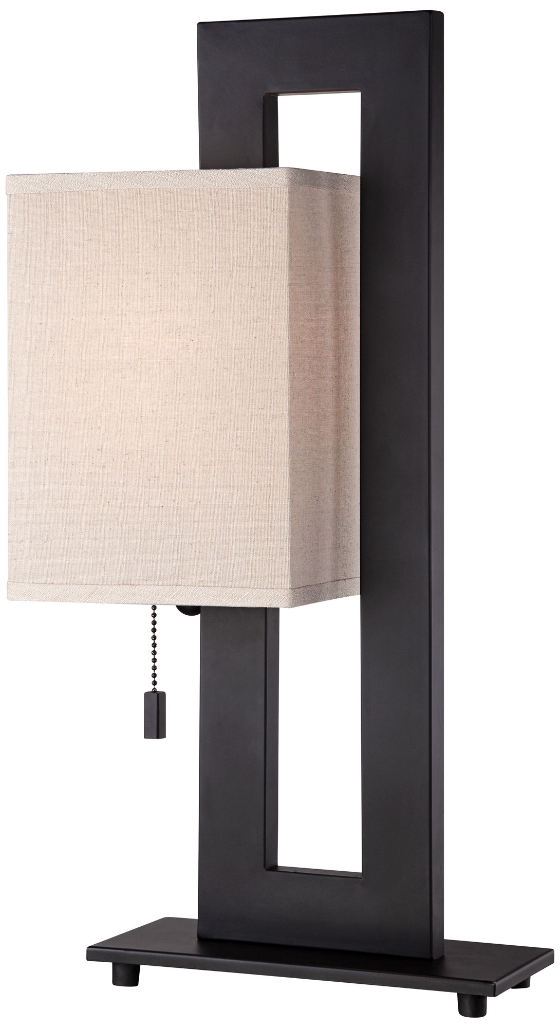 Image 7 Clark 20 1/2" Espresso Bronze Modern Pull-Chain Table Lamp more views