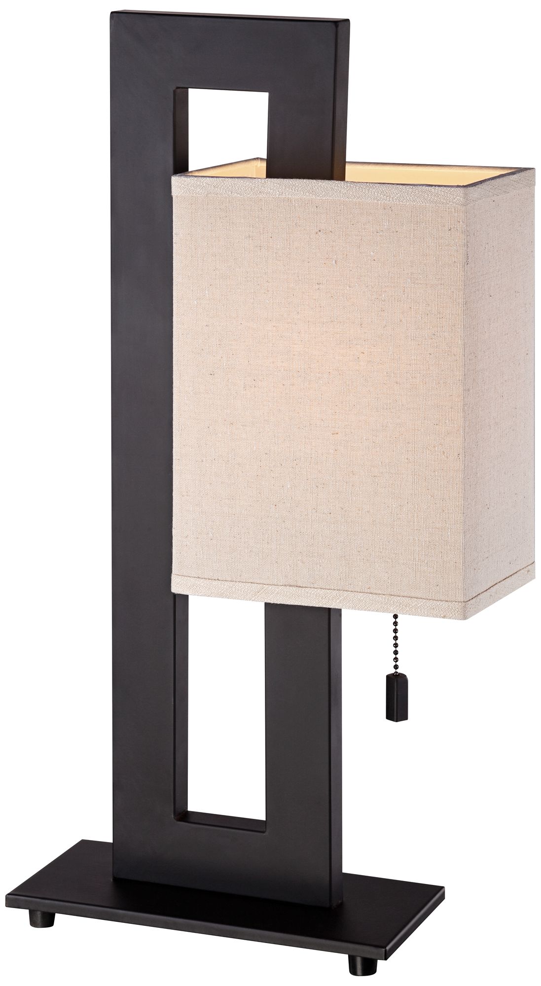 Clark 20 1/2" Espresso Bronze Modern Pull-Chain Table Lamp in scene