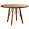 Clark 44 1/4" Wide Pecan Wood Round Adjustable Modern Dining Pub Table