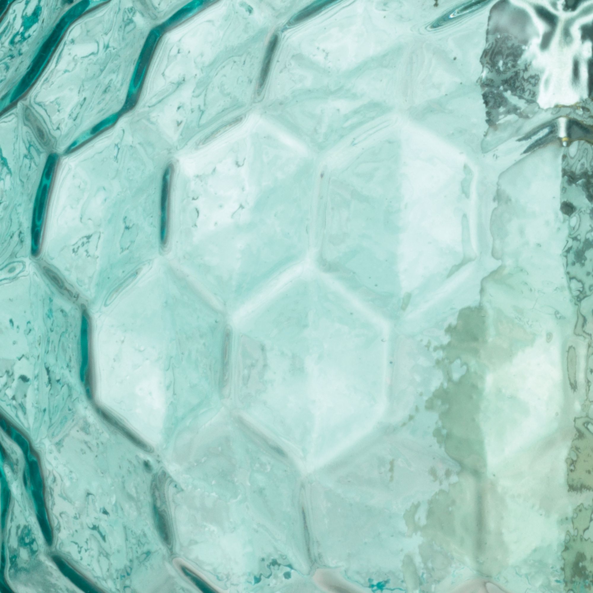 Image 4 Clark Collection 10" Wide Aqua Jamie Young Glass Pendant more views