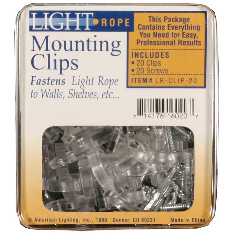 Image 1 Clark Mounting Clips w/ Screws for LED Flexbrite Rope Light