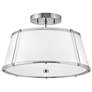 Clarke 15" Wide Nickel Ceiling Light by Hinkley Lighting