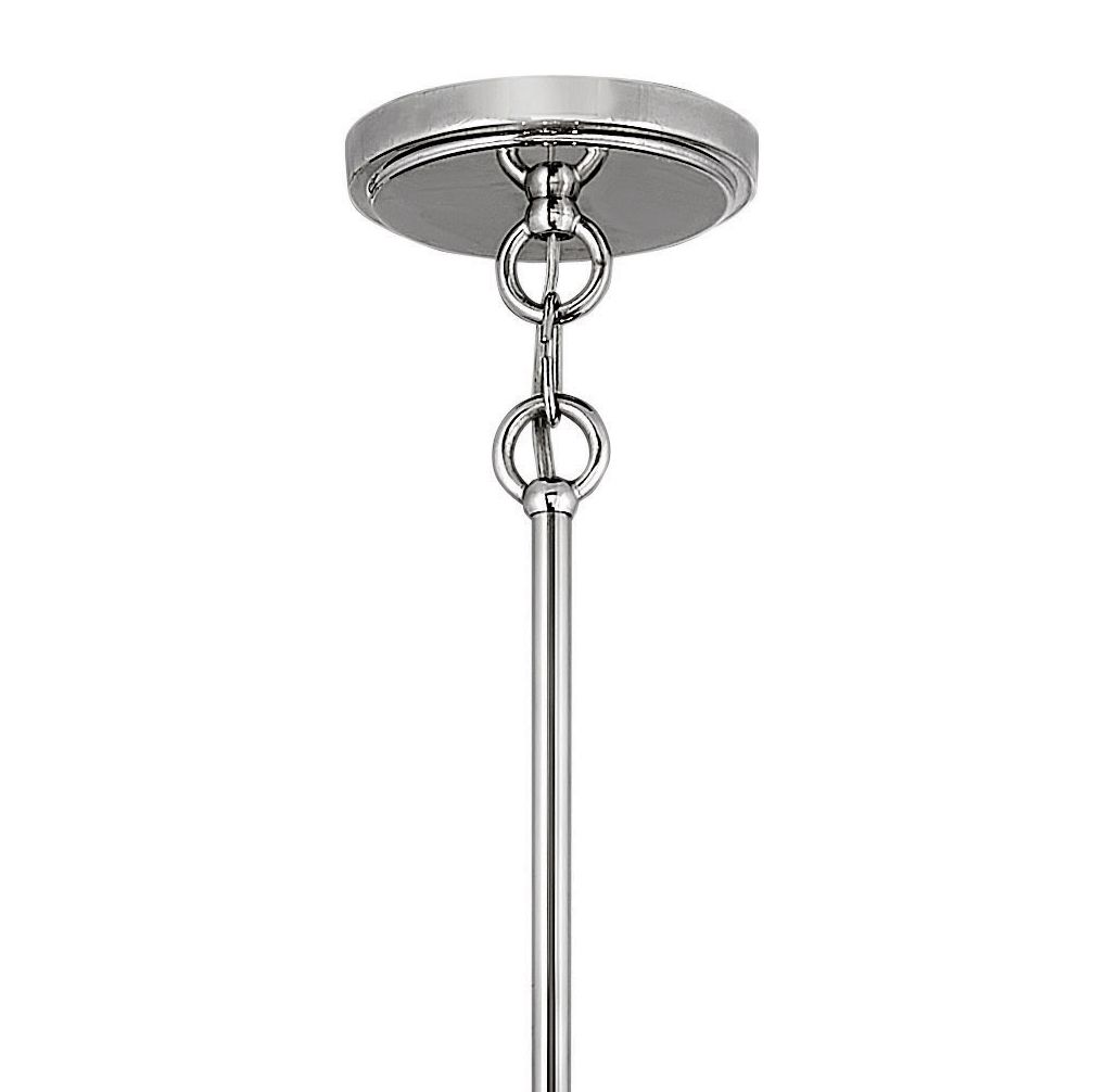 Clarke 24 1/2" Wide Polished Nickel and White Pendant Light