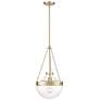 Clarra 12" Wide Matte Gold Mini Pendant with Clear Glass