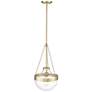 Clarra 12" Wide Matte Gold Mini Pendant with Clear Glass