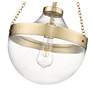 Clarra 12" Wide Matte Gold Mini Pendant with Clear Glass
