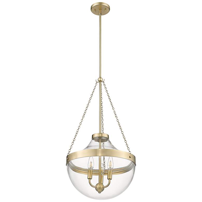 Image 3 Clarra 15 3/4" Wide Modern Gold 3-Light Pendant more views