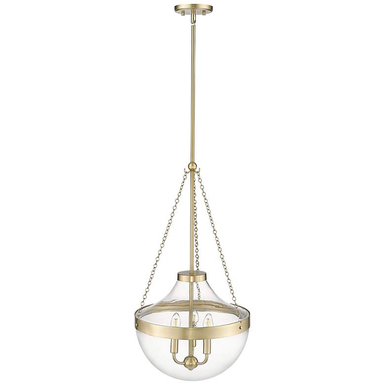 Image 4 Clarra 15 3/4" Wide Modern Gold 3-Light Pendant more views