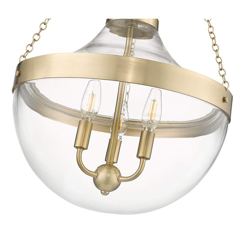 Image 5 Clarra 15 3/4" Wide Modern Gold 3-Light Pendant more views