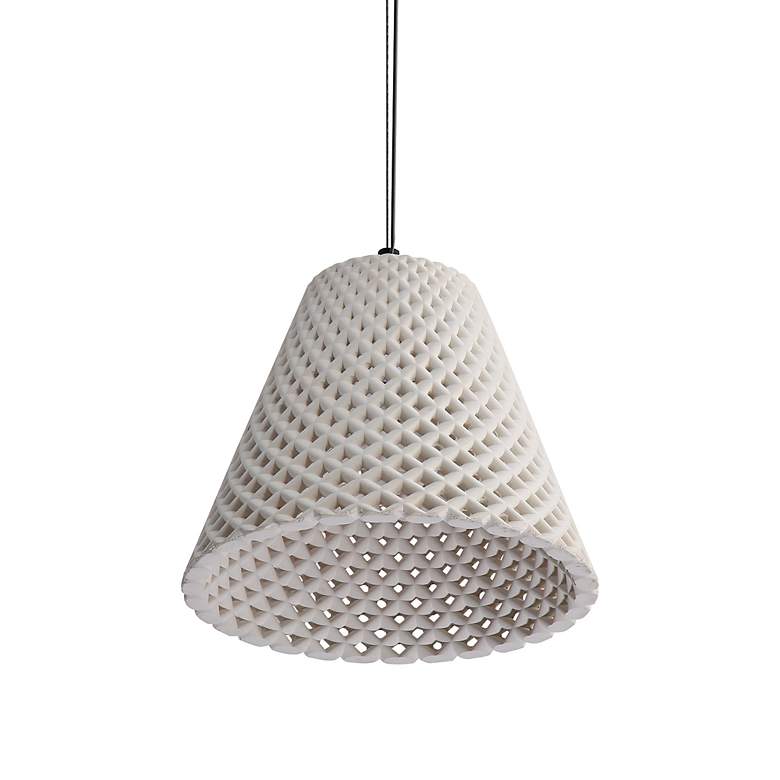Image 4 Clarus 10" LED Pendant in White Sandstone Cement more views