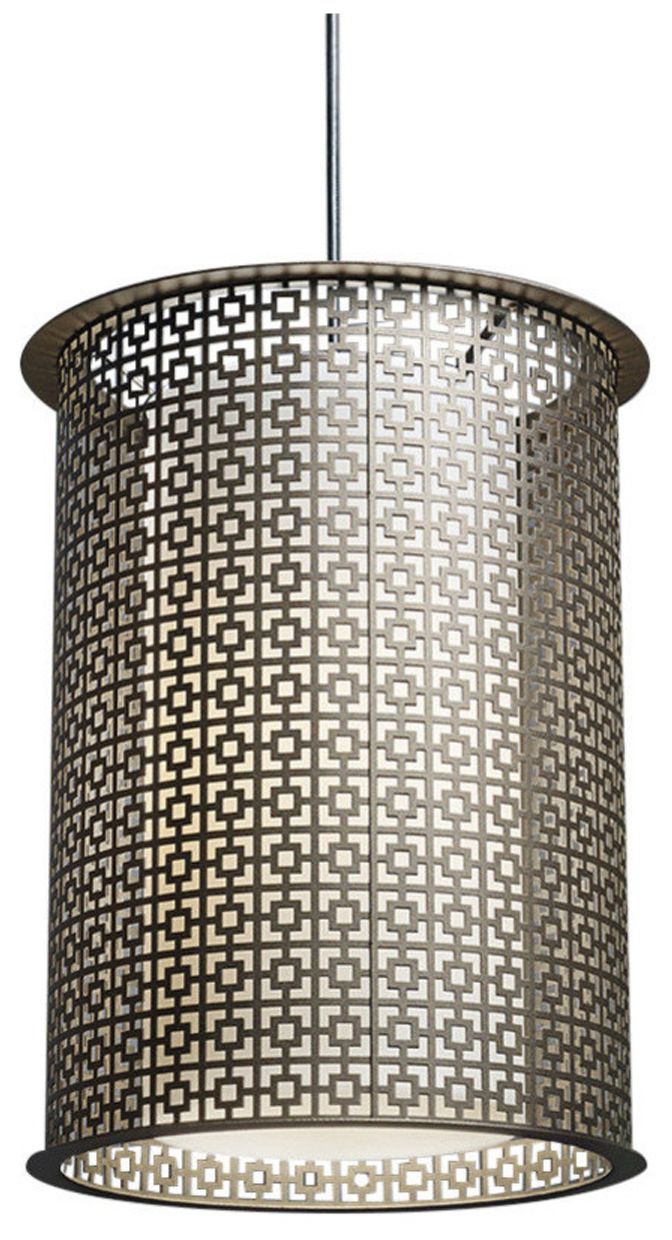 Clarus 12" Wide Cast Bronze|Opal Acrylic Pendant 0-10V LED