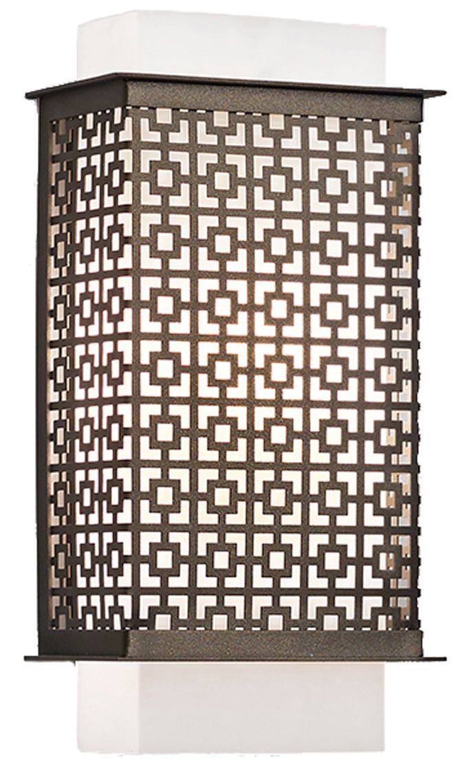 Clarus 13.5" High Smokey Brass|Opal Acrylic ADA Sconce LED Retrofit