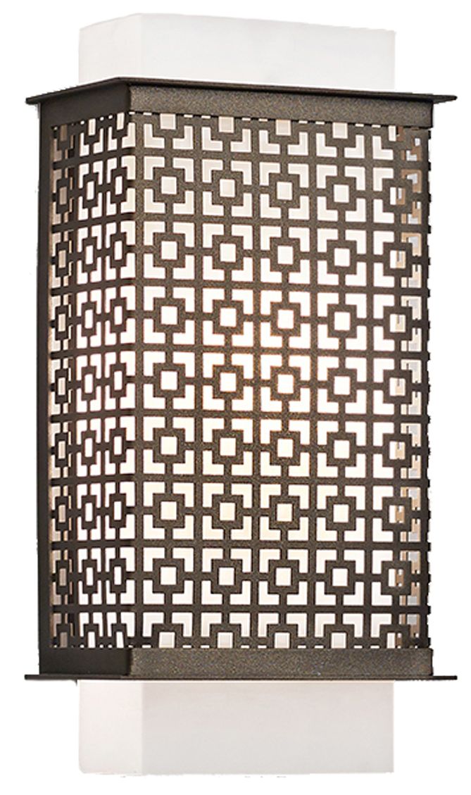 Clarus 13.5" High Smokey Brass|Opal Acrylic ADA Sconce