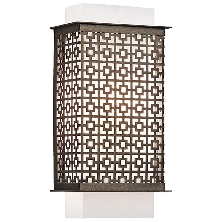Image 1 Clarus 13 1/2 inch High Cast Bronze and Opal Acrylic ADA Sconce