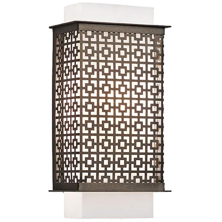 Image 1 Clarus 13 1/2 inchH Cast Bronze and Opal Acrylic ADA Sconce LED