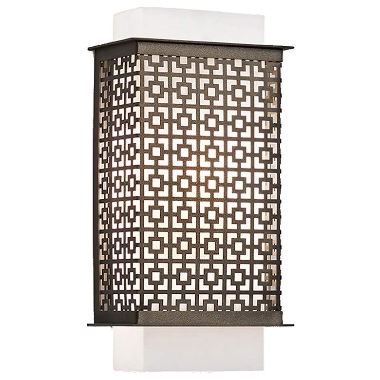 Image 1 Clarus 13 1/2 inchH Smokey Brass and Opal Acrylic ADA Sconce LED