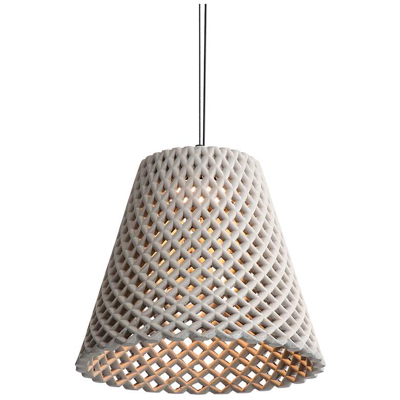 Image 1 Clarus 14" LED Pendant in Grey Cement