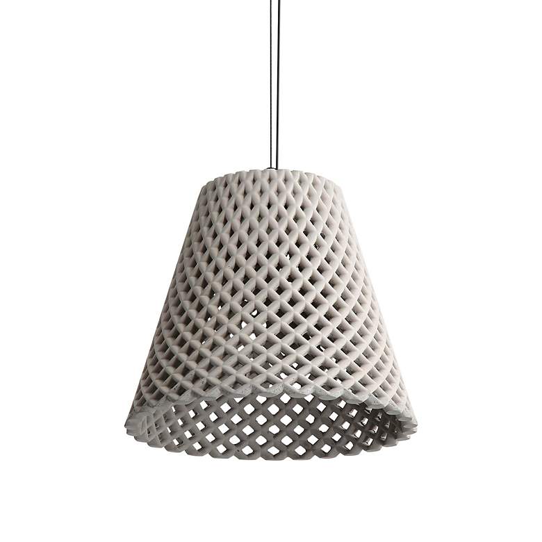Image 3 Clarus 14" LED Pendant in Grey Cement more views