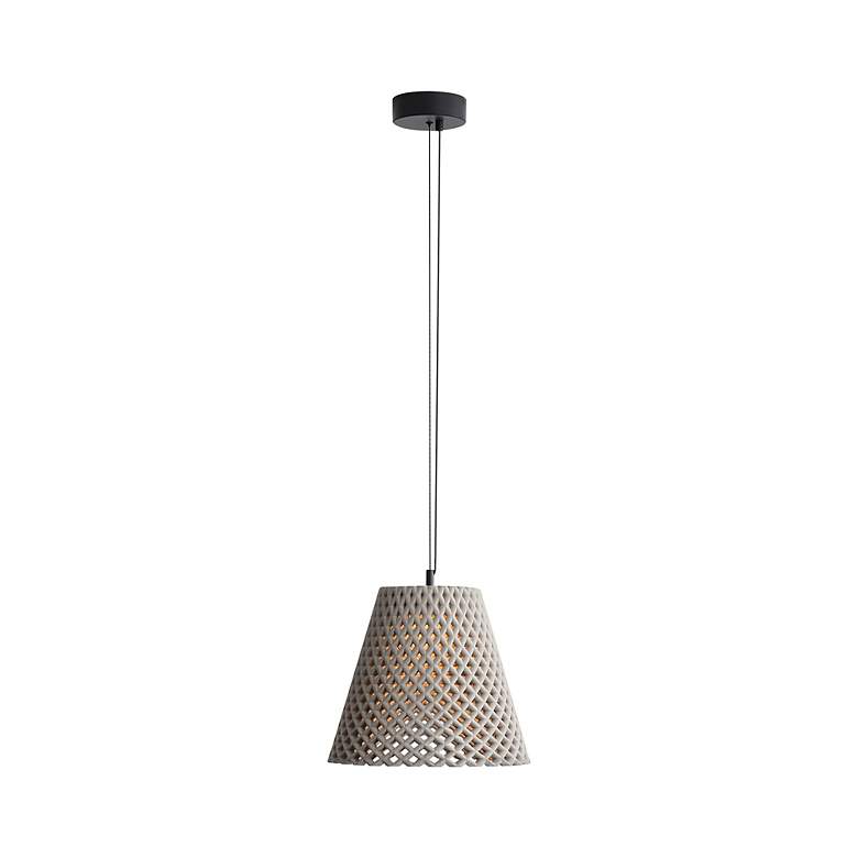 Image 4 Clarus 14" LED Pendant in Grey Cement more views