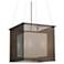 Clarus 18" Wide Empire Bronze and Opal Acrylic Pendant