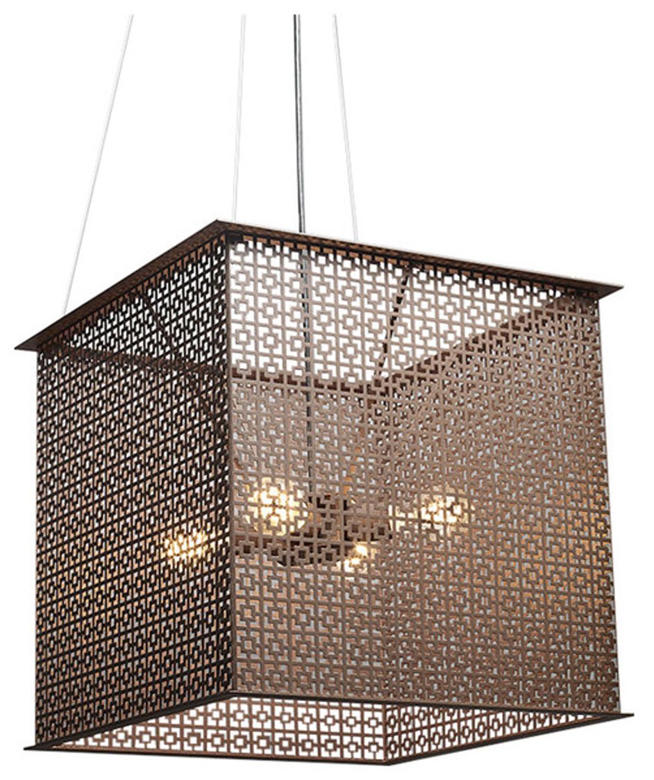 Clarus 18" Wide Satin Pewter Pendant