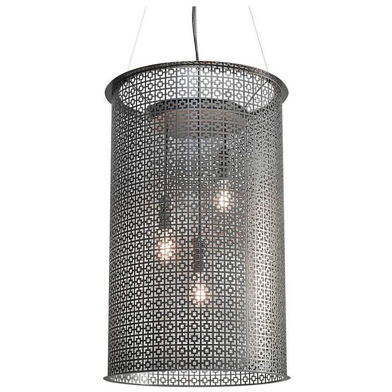 Image 1 Clarus 18 inch Wide Smoked Silver Pendant LED Retrofit