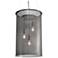 Clarus 18" Wide Smoked Silver Pendant