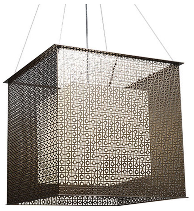 Clarus 24" Wide Black|Opal Acrylic Pendant