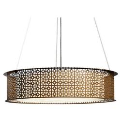 Clarus 24&quot; Wide Chestnut and Opal Acrylic Pendant 0-10V LED