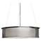 Clarus 24" Wide Chrome and Opal Acrylic Pendant