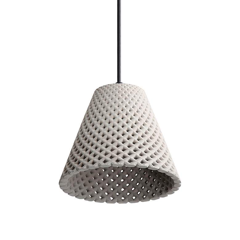 Image 3 Clarus 8" LED Pendant in Grey Cement more views