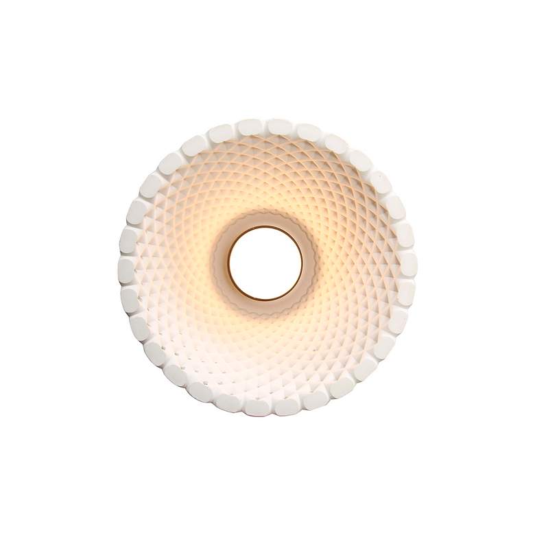 Image 7 Clarus 8" LED Pendant in White Sandstone Cement more views