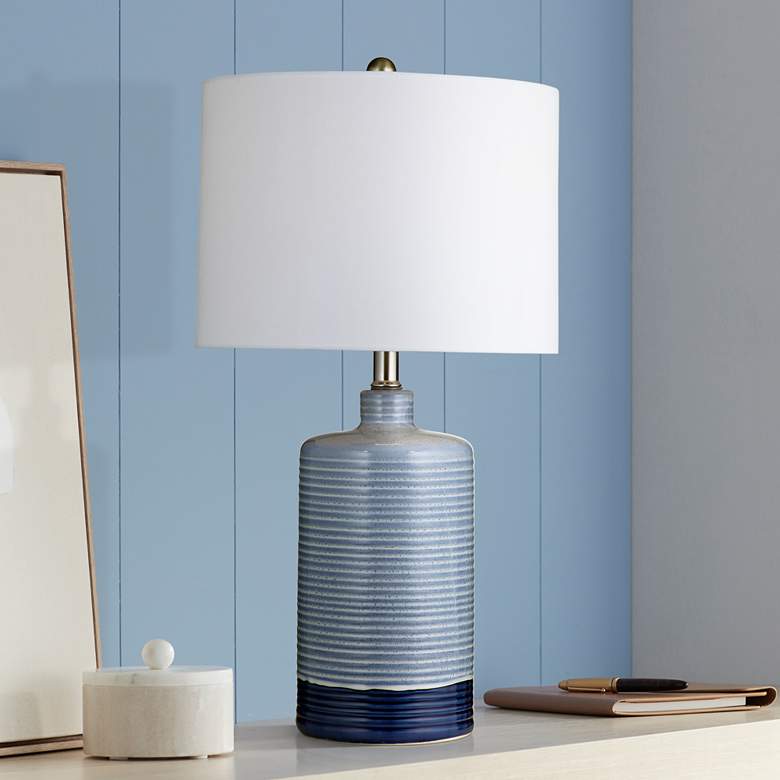 Image 1 Classe 25" High Blue And Navy Table Lamp