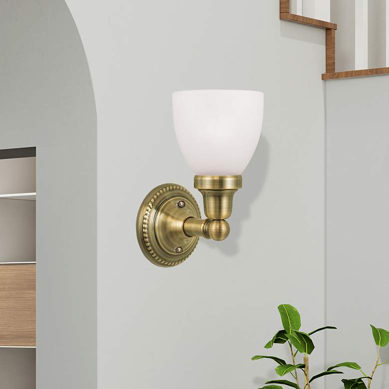 Image 5 Classic 1 Light Antique Brass Bath Vanity more views
