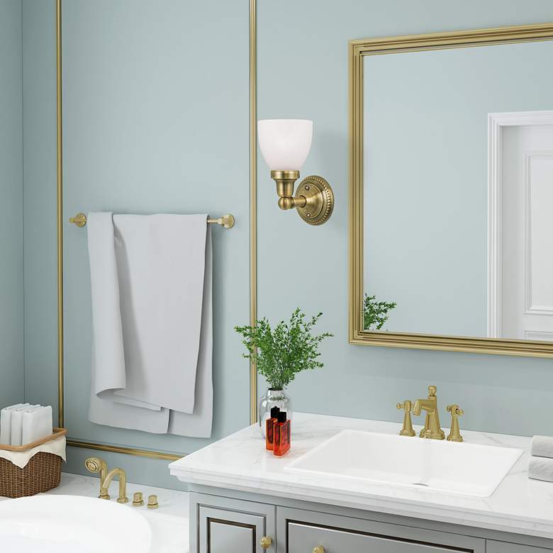 Image 6 Classic 1 Light Antique Brass Bath Vanity more views