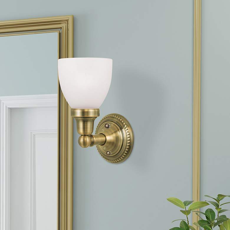 Image 7 Classic 1 Light Antique Brass Bath Vanity more views