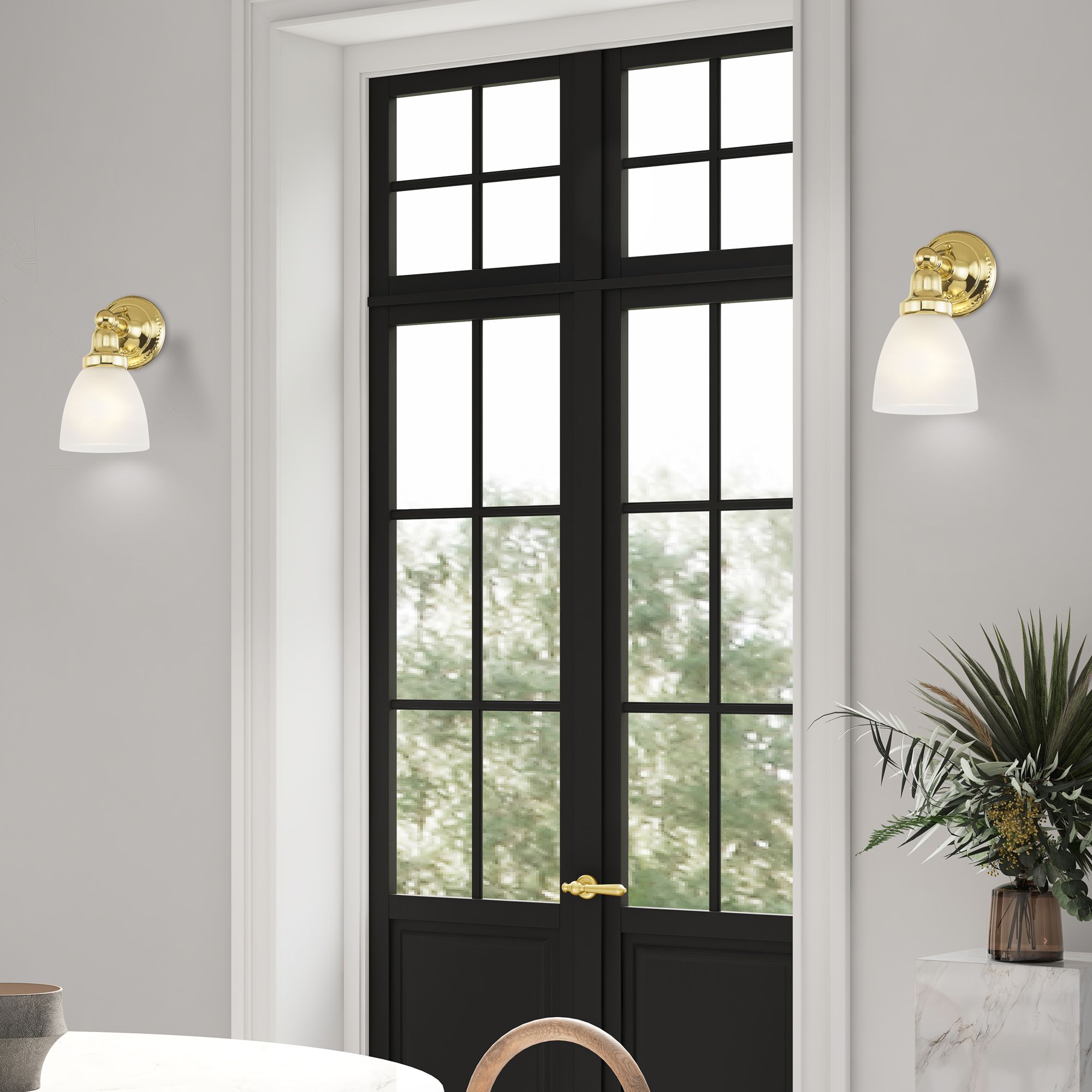 Classic 1 Light Polished Brass Bath Vanity