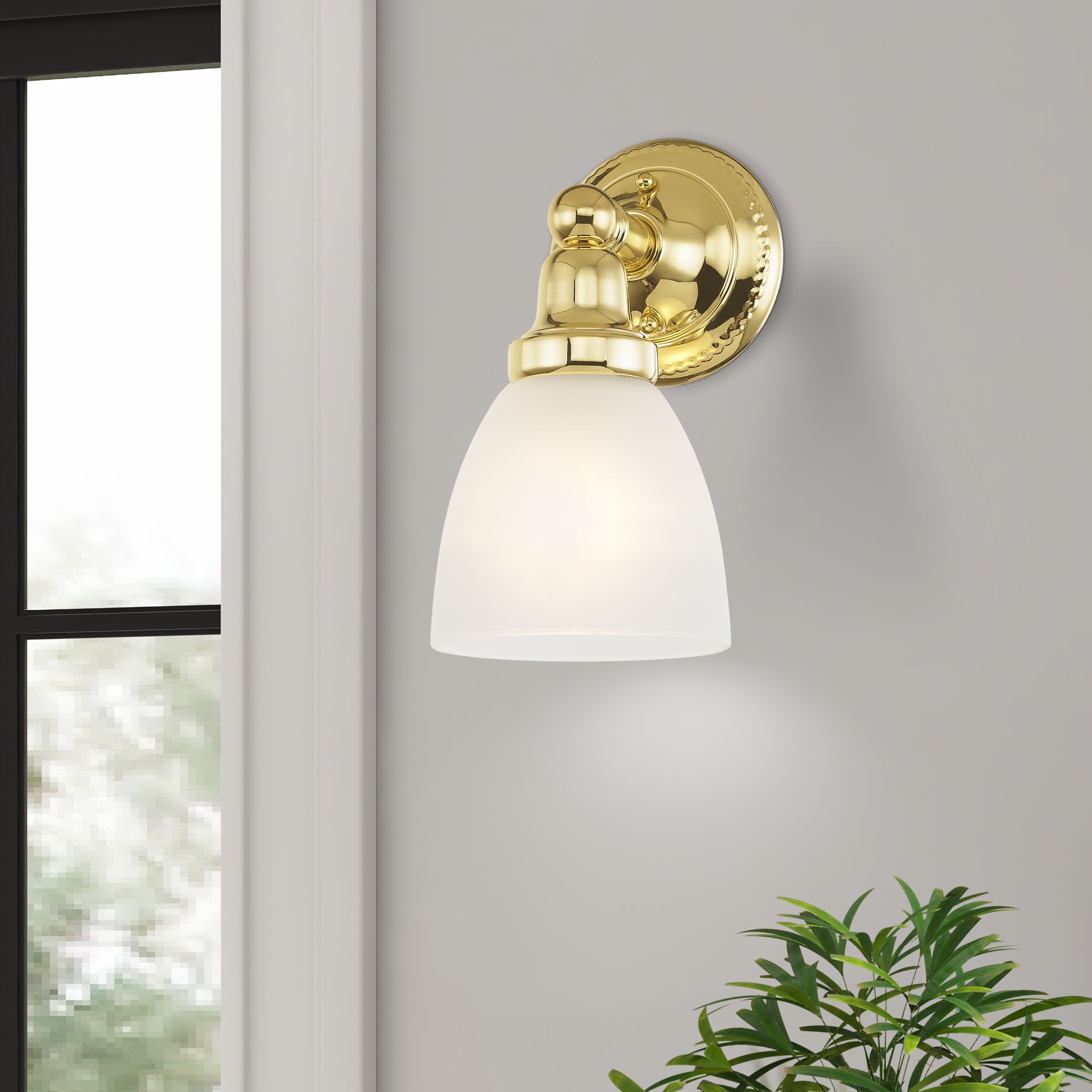 Classic 1 Light Polished Brass Bath Vanity