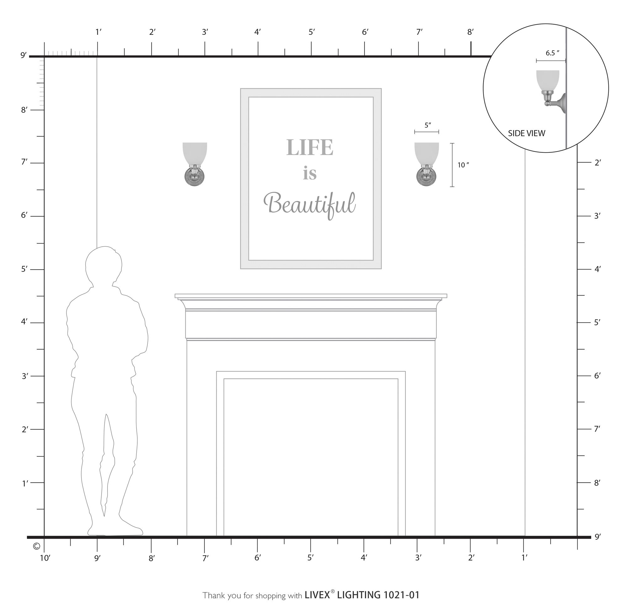 Classic 10" High Antique Brass Wall Sconce