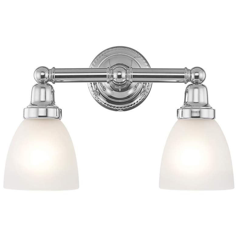 Image 2 Classic 10" High Polished Chrome 2-Light Wall Sconce