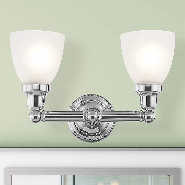 Image 1 Classic 10" High Polished Chrome 2-Light Wall Sconce