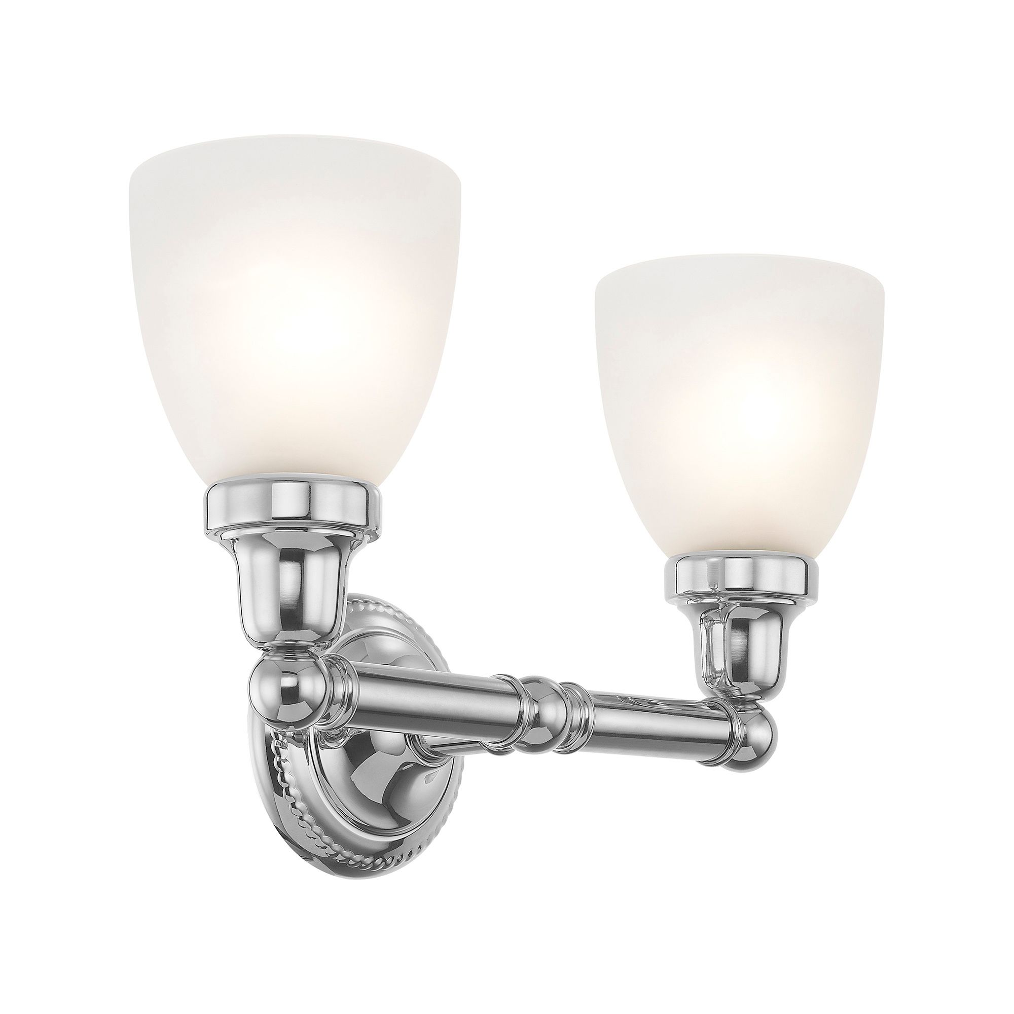 Classic 10" High Polished Chrome 2-Light Wall Sconce
