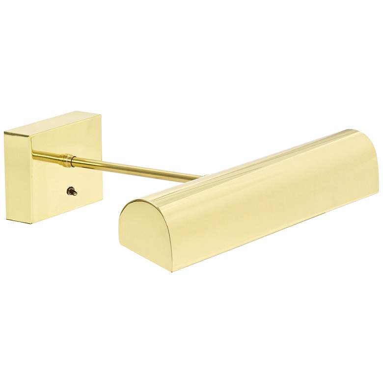Image 1 Classic 14" Wide Polished Brass LED Picture Light