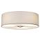 Classic 15" Wide Brushed Nickel LED Drum Ceiling Light