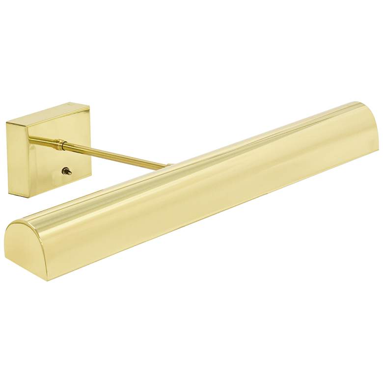 Image 1 Classic 24 inch Wide Polished Brass LED Picture Light