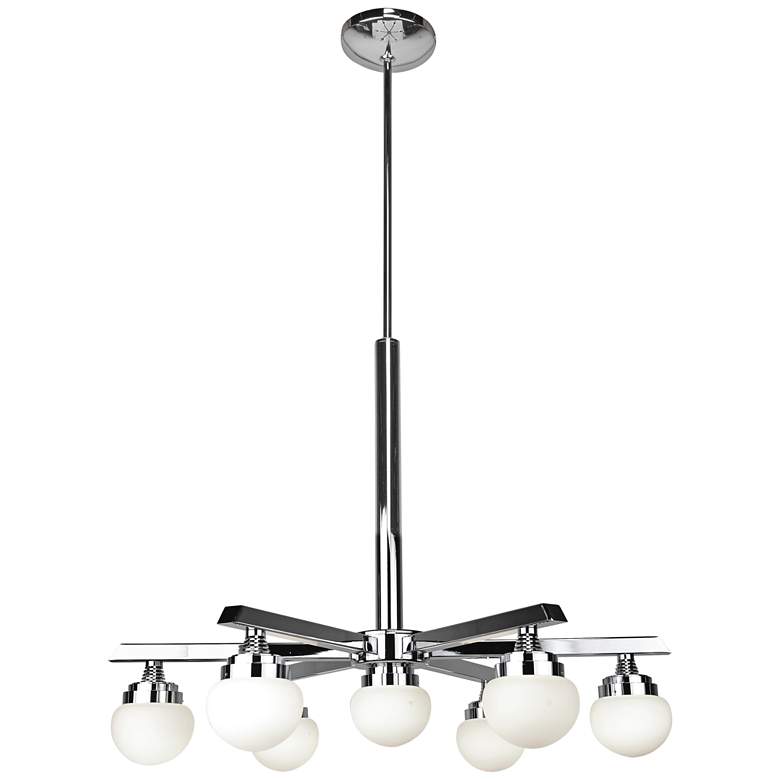 Image 2 Classic 25 1/2" Wide Chrome 7-Light LED Chandelier more views