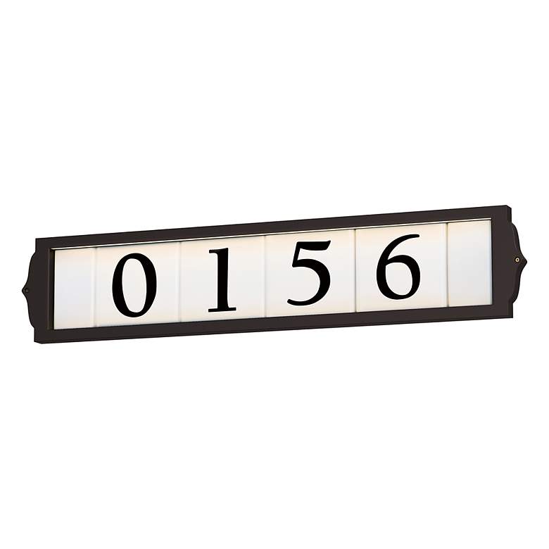 Image 2 Classic 25" Wide Bronze LED Outdoor Wall-Mount Address Frame more views