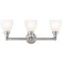 2_Classic 3-Light 10-in Brushed Nickel Bell Vanity Light