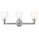 Classic 3-Light 10-in Brushed Nickel Bell Vanity Light