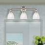 1_Classic 3-Light 10-in Brushed Nickel Bell Vanity Light